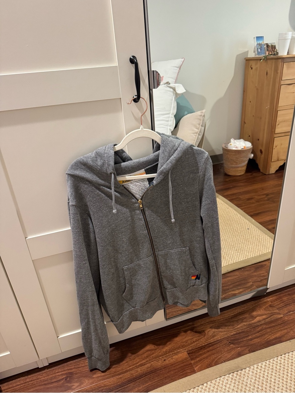 AviGray Hoodie with Red Heart Back - Picture 2 of 2